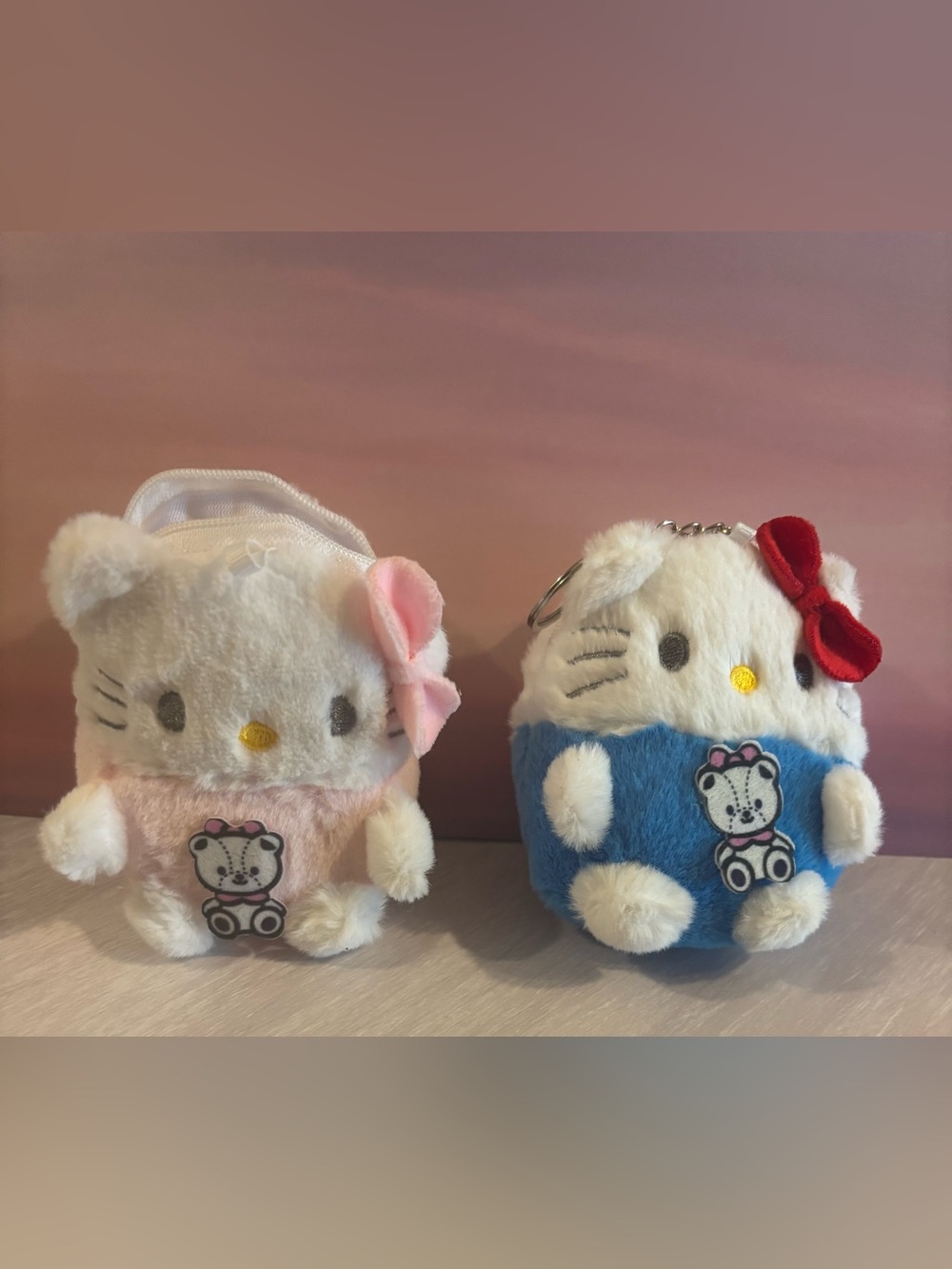 Pick Your Color. Hello Kitty Plush Keychain Coin Pouch.